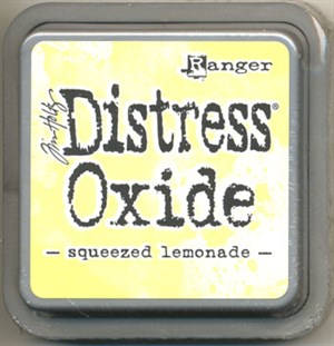 Squeezed lemonade, Distress, oxide pad, Tim Holtz.